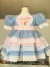 Vestido Princesa Junina Azul Bebê com Rosa