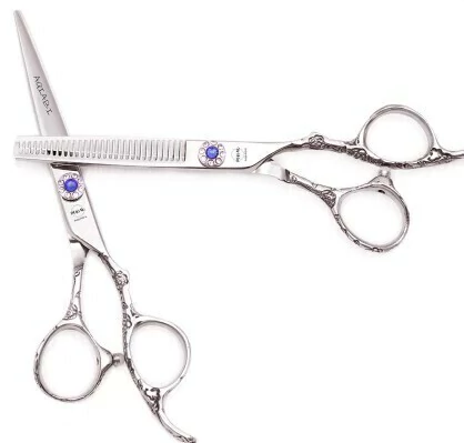 Set Tijeras Peluquero Profesional Diestros 5.5' Con Estuche