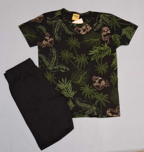 CONJUNTO INFANTIL MENINO DE CAMISETA COM BERMUDA Rovitex