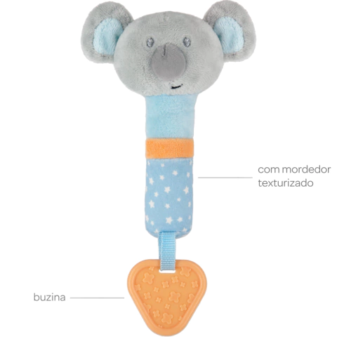 BRINQUEDO DE BEBÊ BUBA - BUZININHA COM MORDEDOR COALA