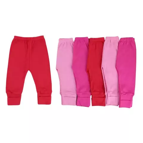 Mijão bebê menina mijão menino Suedine Canelado calça bebê TOP CHOT Colorido Vira pé P M G - comprar online