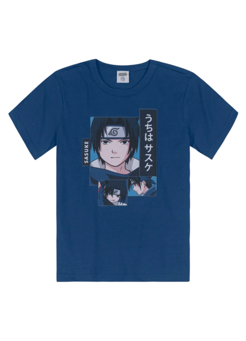 CAMISETA MEIA MALHA Naruto, Sasuke ou Sakura