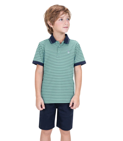 Camisa POLO infantil menino Trick Nick cores diversas em cotton