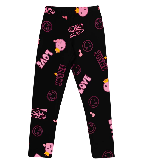 Legging Infantil Menina Estampada Rovi Kids Legging térmica legging flanelada