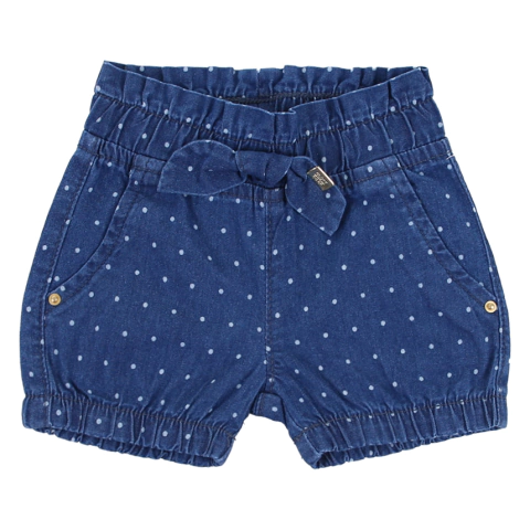 SHORT JEANS DE BEBÊ MENINA BALONE COM POA