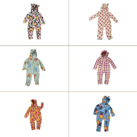 MACACAO DE BEBÊ capuz com orelinhas NEW SOFT FLEECE ESTAMPADO BEBE BRINCALHAO