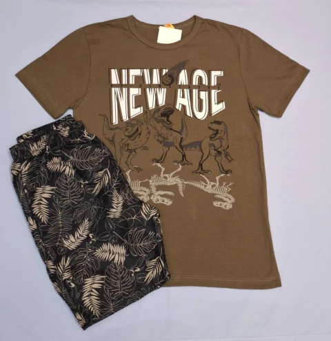 Conjunto Infantil Menino de camiseta e bermuda tactel Rovitex