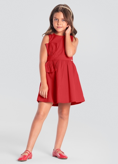 Vestido Tricoline Comfort E Forro Helanca Light com laço MUNDI