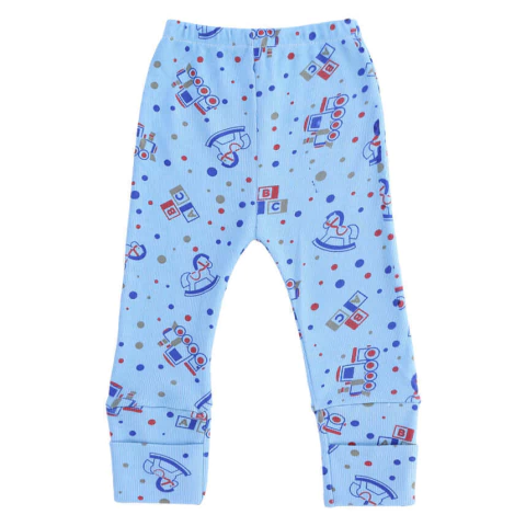 Mijão bebê em Suedine Canelado TOP CHOT Estampado vira pé