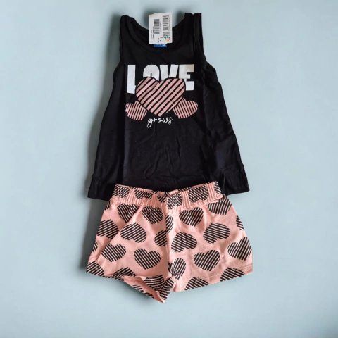 CONJUNTO PIPA BLUSA NADADOR EM VISCOLYCRA E SHORT MOLETINHO