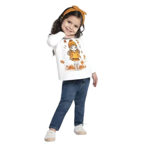 Camiseta manga longa bebe Menininha Kyly