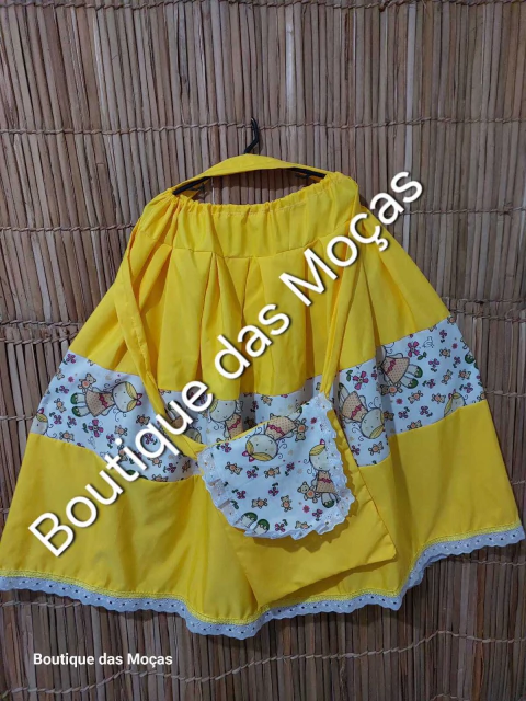 Saia e bolsinha Ere menina amarela - comprar online