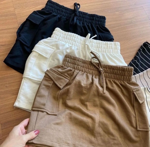 Saia Cargo Moletinho - ✔Cores