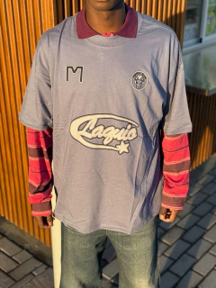 REMERA BOXY LAQ AZUL AERO - comprar online