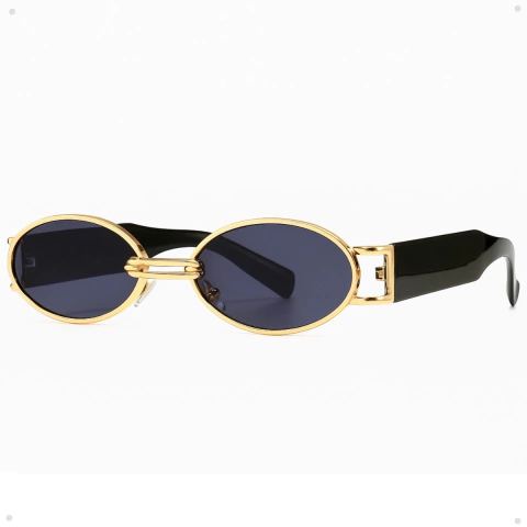 Óculos de Sol Mônaco - Preto com Dourado