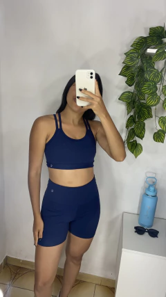 Conjunto de Short Ayla – Costas Entrançadas, Alta Compressão e Estilo Premium - loja online