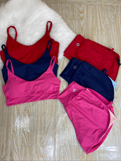 Conjunto de Short Duplo Sofia em Poliamida – Leveza e Conforto - Cy Moda Fitness