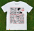 T-shirt branco com design minimalista destacando Andrew Watson e uma lista de nomes relacionados ao futebol.