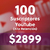 Paquete de 100 Suscriptores para YouTube - Crecimiento Progresivo - comprar online