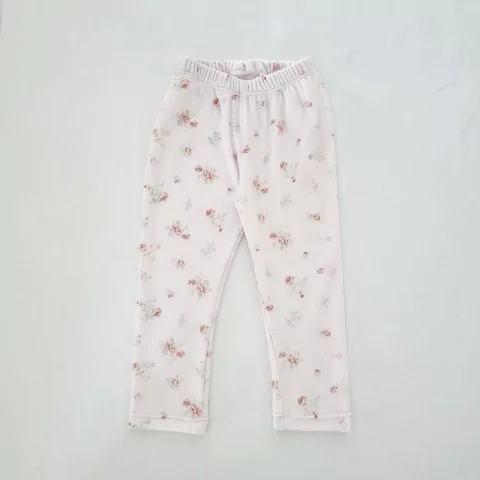 Calza plush bastonado florcita rosa - comprar online