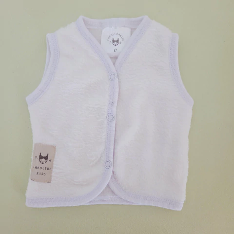 chaleco coral fleece blanco