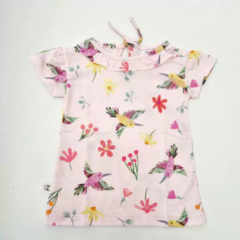 Remera algodon rosa colibri MC