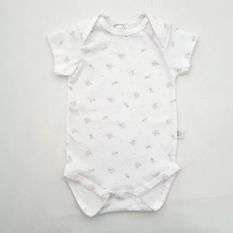 Body algodón americano florcitas rosa MC - comprar online