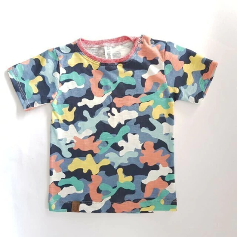 Remera algodon camuflado multicolor MC
