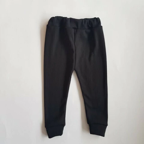 Pantalon lanilla negro con cintura