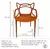 Jogo de Mesa Moema 80x80 com 4 Cadeiras Allegra Terracota - Ecomhome