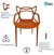 Jogo de Mesa Moema 70x70 com 4 Cadeiras Allegra Terracota - Ecomhome