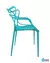 Jogo de Mesa Moema 80x80 com 4 Cadeiras Allegra Azul Turquesa na internet