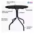 Jogo de Moema 80x80 Preta com 4 Cadeiras Rattan Preta - Ecomhome