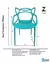 Jogo de Mesa Moema 70x70 com 4 Cadeiras Allegra Azul Turquesa - Ecomhome
