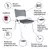 Cadeira Iso Cinza Base Branca - comprar online