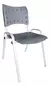 Cadeira Iso Cinza Base Branca