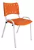 Cadeira Iso Laranja Base Branca