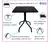 Jogo de Mesa Moema 70x70cm Com 4 Cadeiras Iso Preto - Ecomhome