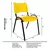 Jogo De Mesa Para Sorveteria 70x70 E 4 Cadeiras Iso Amarelo - Ecomhome