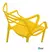 Jogo de Mesa Moema 80x80 com 4 Cadeiras Allegra Amarela - comprar online