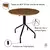Jogo de Mesa Moema 80x80 com 4 Cadeiras Gruvyer Preta