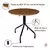 Mesa Moema 80x80cm Imbuia Redonda - Ecomhome