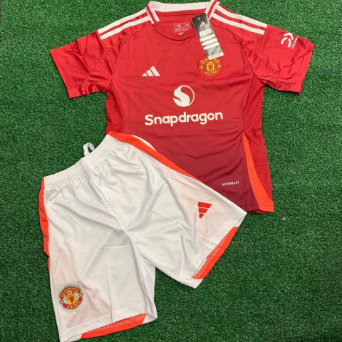 Conjunto Infantil Manchester United Home 24/25 Torcedor