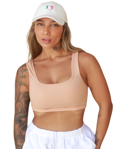 Top Cropped Mafiusu Nude Canelado - comprar online