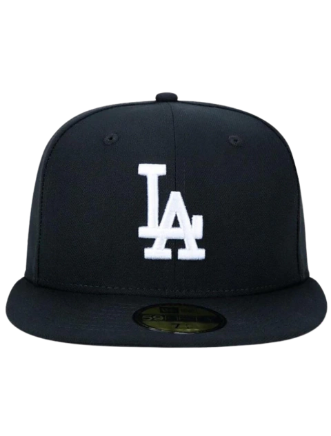 Boné New Era 59FIFTY Los Angeles Dodgers Aba Reta - Preto