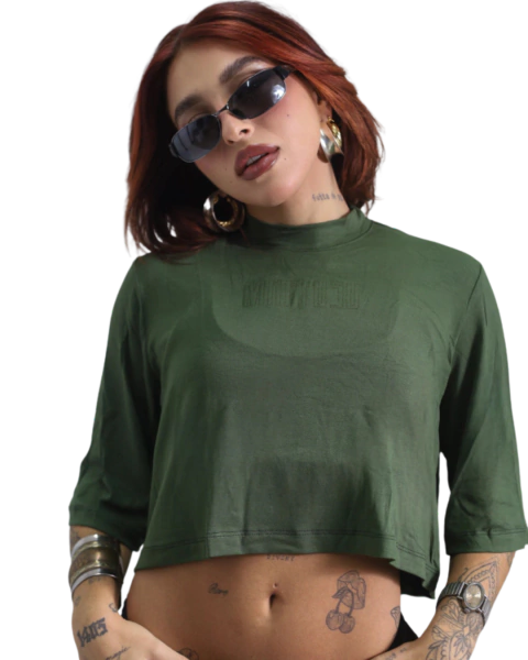 Cropped Mafiusu Oversized Visco Verde - comprar online