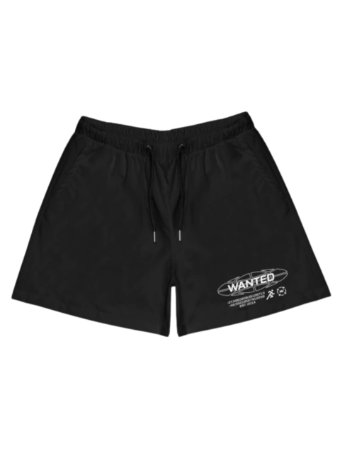 Shorts Wanted Tactel Coordinates Preto - comprar online