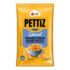 Amendoim Special Torrado Salgado e Sem Pele Pettiz Dori 1KG