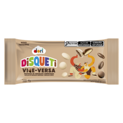 Disqueti Chocolate Preto/Branco Confeitado Delicioso 18x40g - comprar online