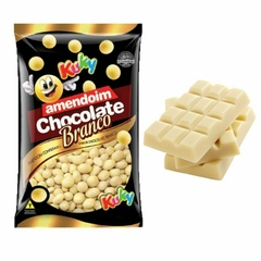 Amendoim Confeitado Sabor Chocolate Branco Pacote 500g